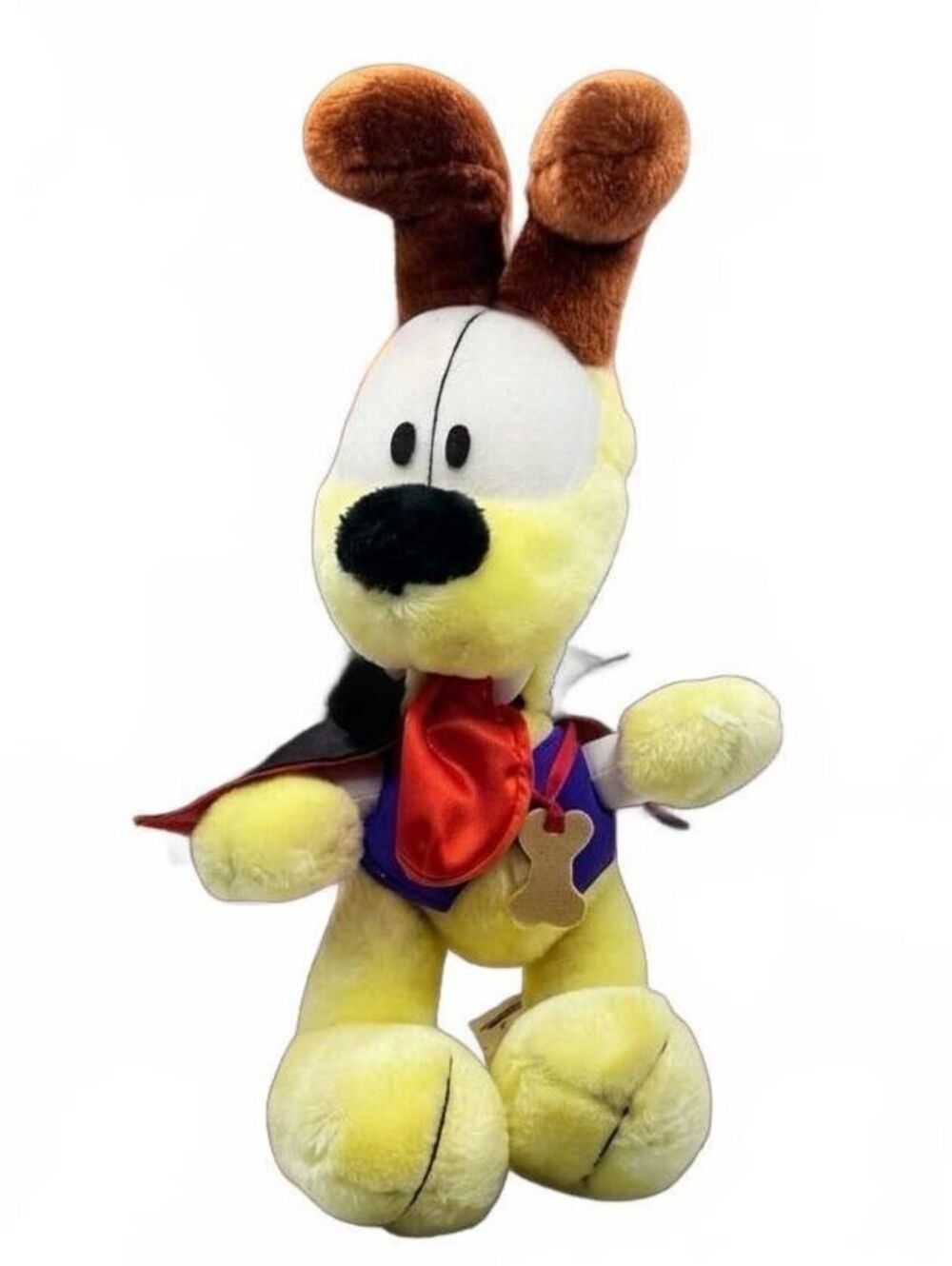 Vintage Garfield Odie Vampire Halloween Plush Play-By-Play Dracula Cape 90s